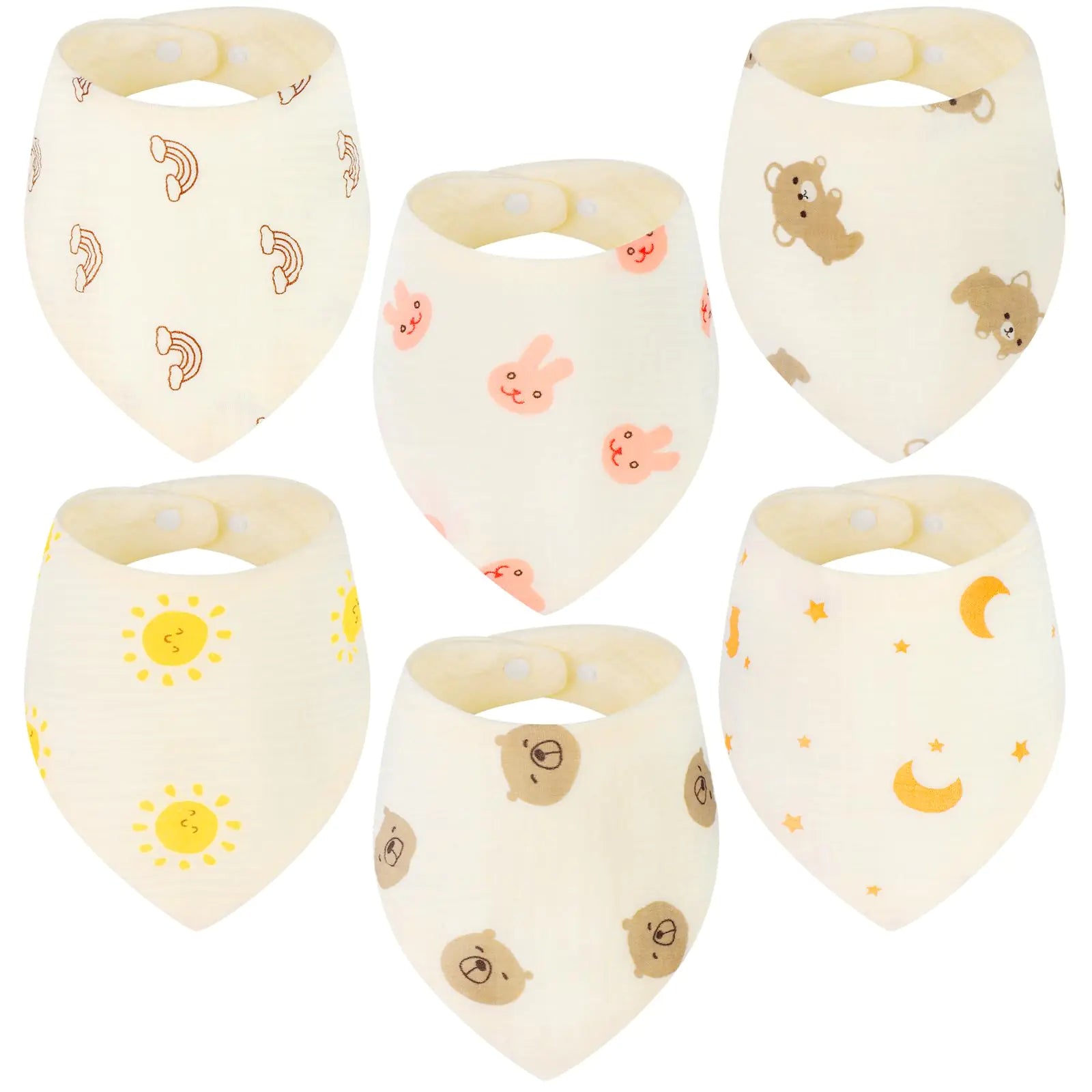 Accmor Muslin Baby Bibs Baby Bandana Drool Bibs Baby Bibs for Teething and Drooling Drool Bibs for Baby Girls Boys