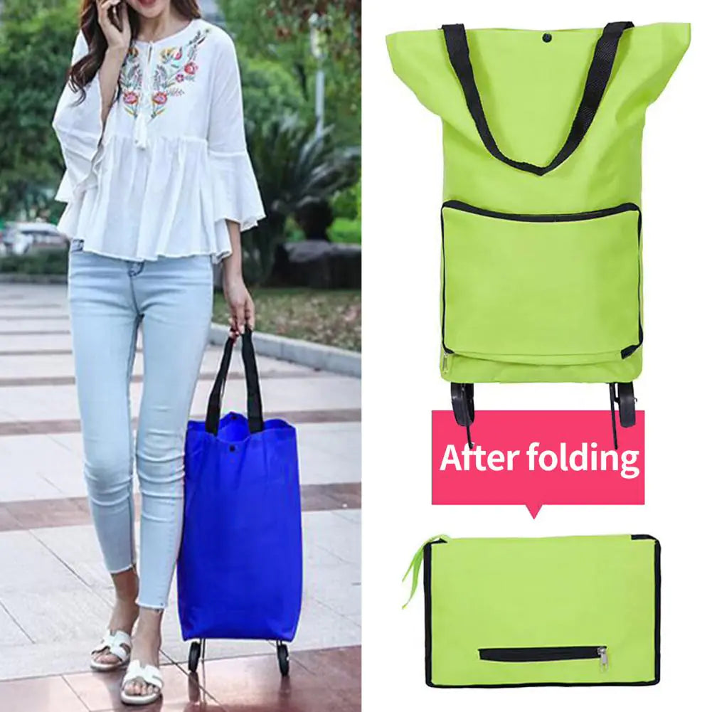 Collapsible Waterproof Shopping Cart with Wheels