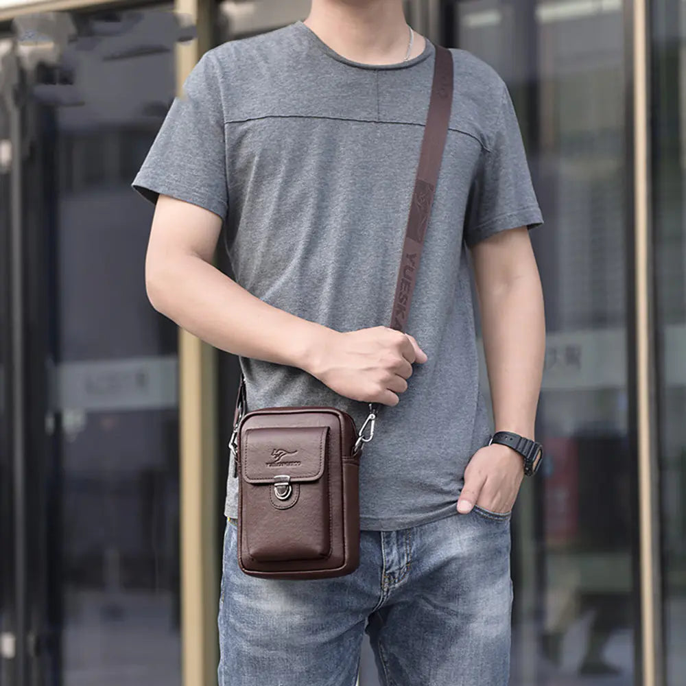 Men's Casual Messenger Bag for Mobile Phones