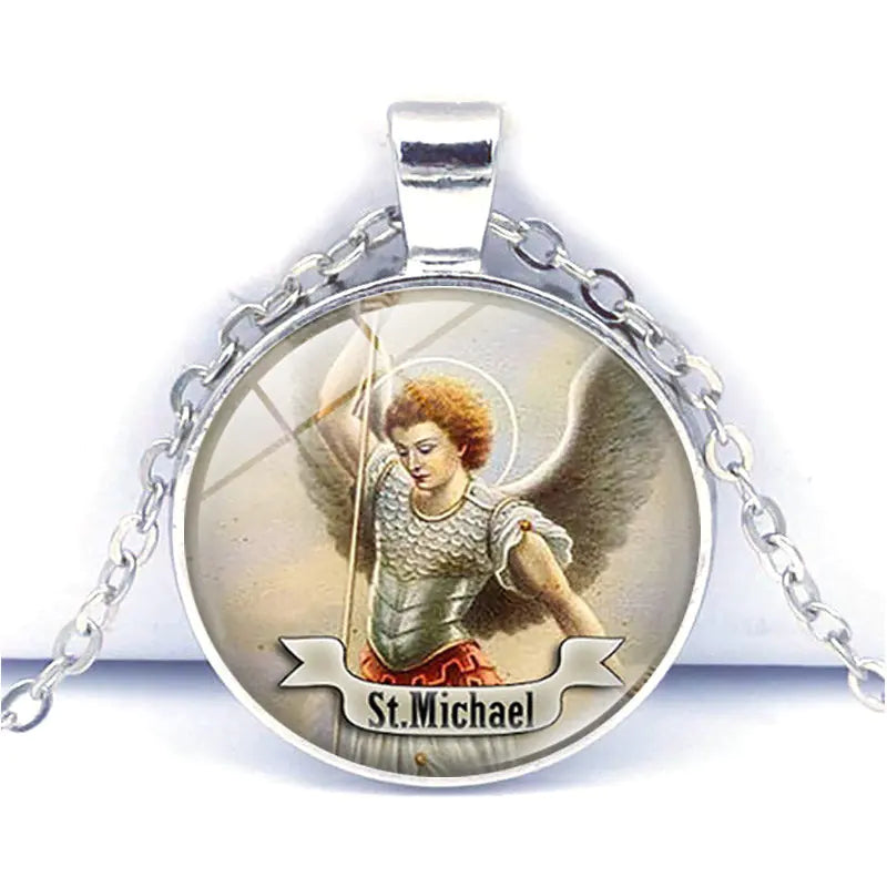 Saint Joseph Gemstone Necklace - Silver Pendant Accessory