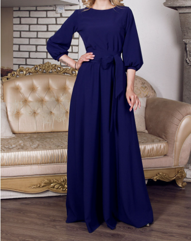 2020 Long Robe with Belt and Bow Plus Size Dress