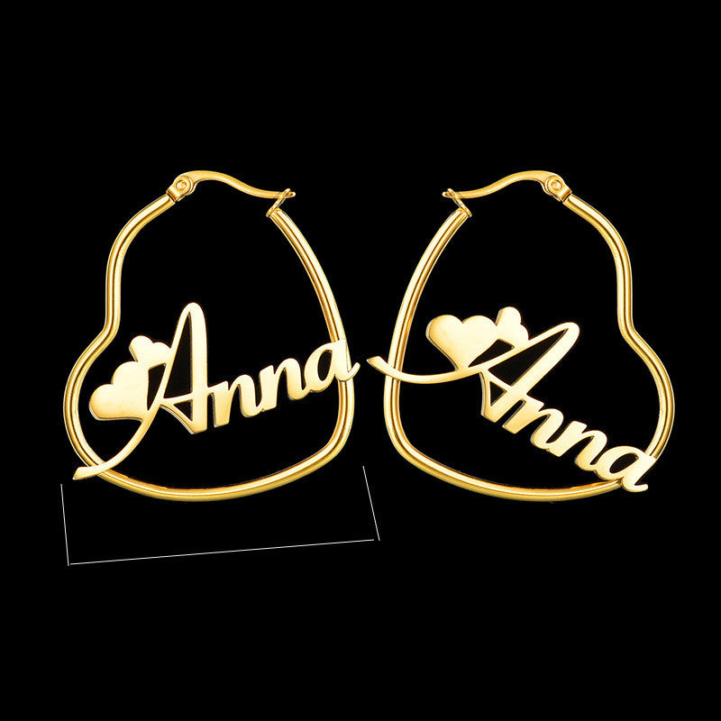 Custom Name Letter Earrings for Gifts and Personalization