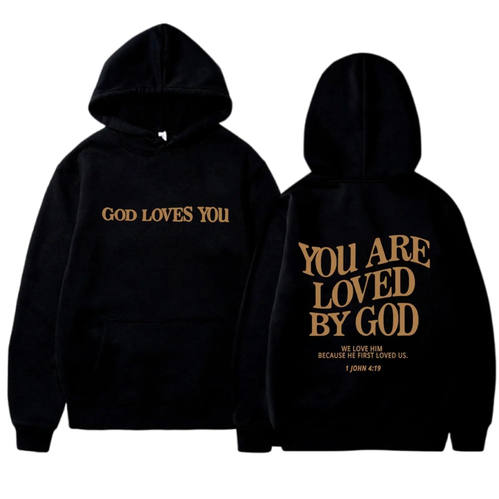 Love Like Jesus Graphic Christian Hoodies for Women Girls Oversized Long Sleeve Sweatshirts Drawstring Pockets Pullover Tops Graphic HoodiesA63 BlackL