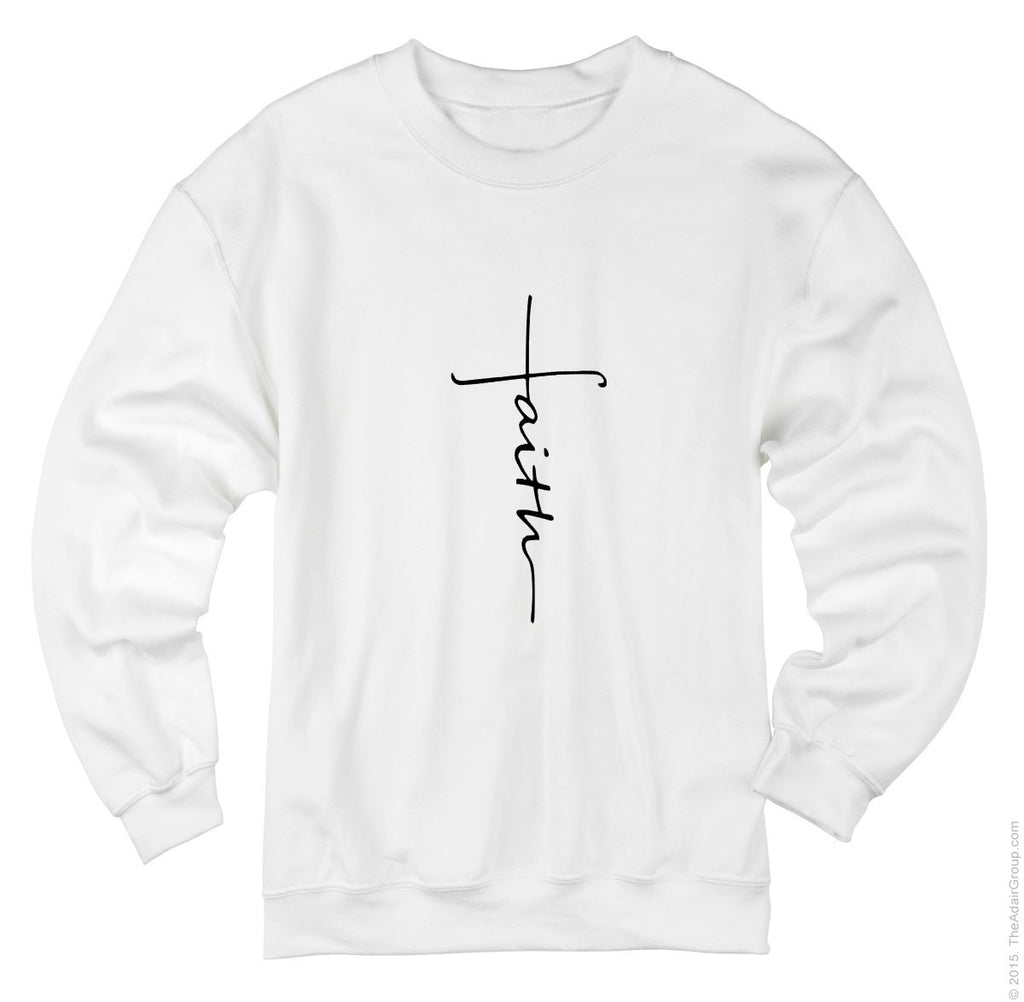Faith Hoodie with Cross and Letter Print Design