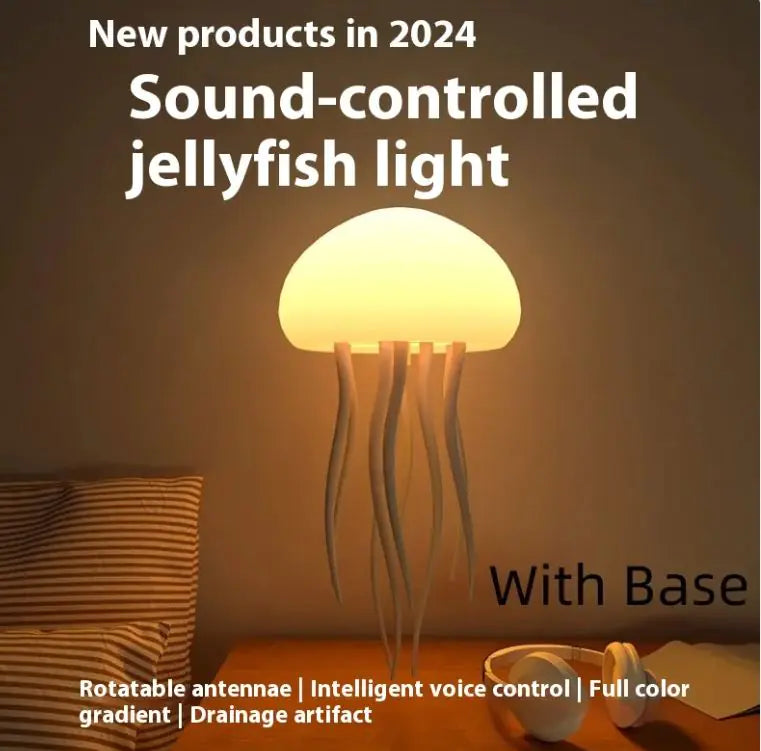 Jellyfish Mood Lamp LED Jellyfish Night Light Portable Jellyfish Lamp Jellyfish Decorations Smart Table Lamp For Bedside Desk