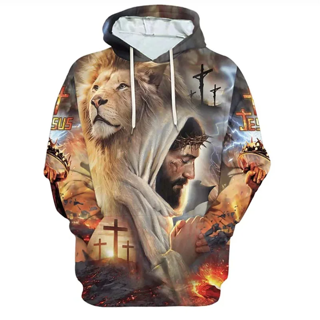 Jesus Amen 3D Hoodie for Men and Women Harajuku Fashion