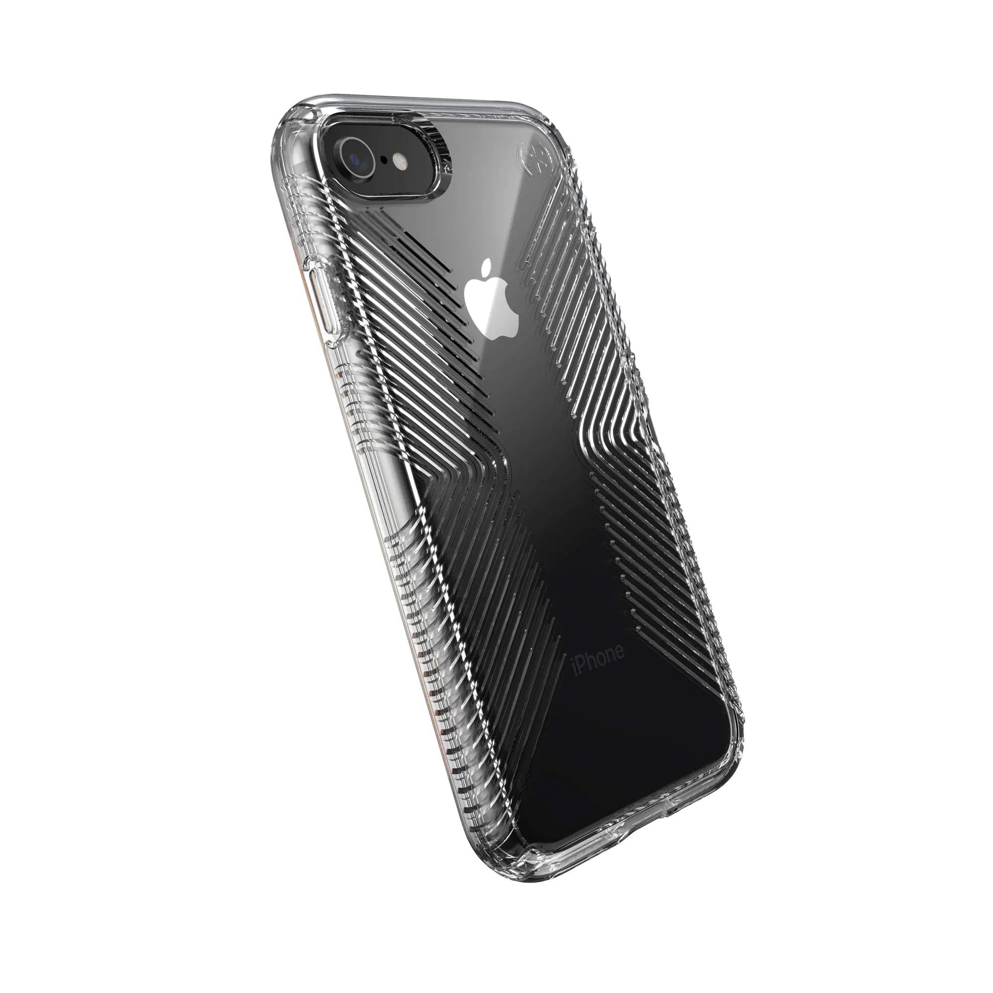 Speck Products Presidio Perfect-Clear with Grip Case Compatible with iPhone SE (2022)| iPhone SE (2020)| iPhone 8| iPhone 7 Clear/Clear (136216-5085)