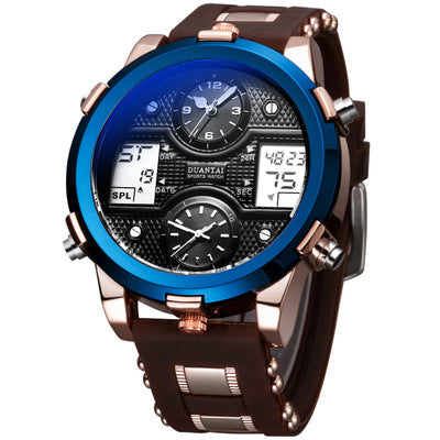 Dual Movement Night Glow Multifunctional Sports Watch