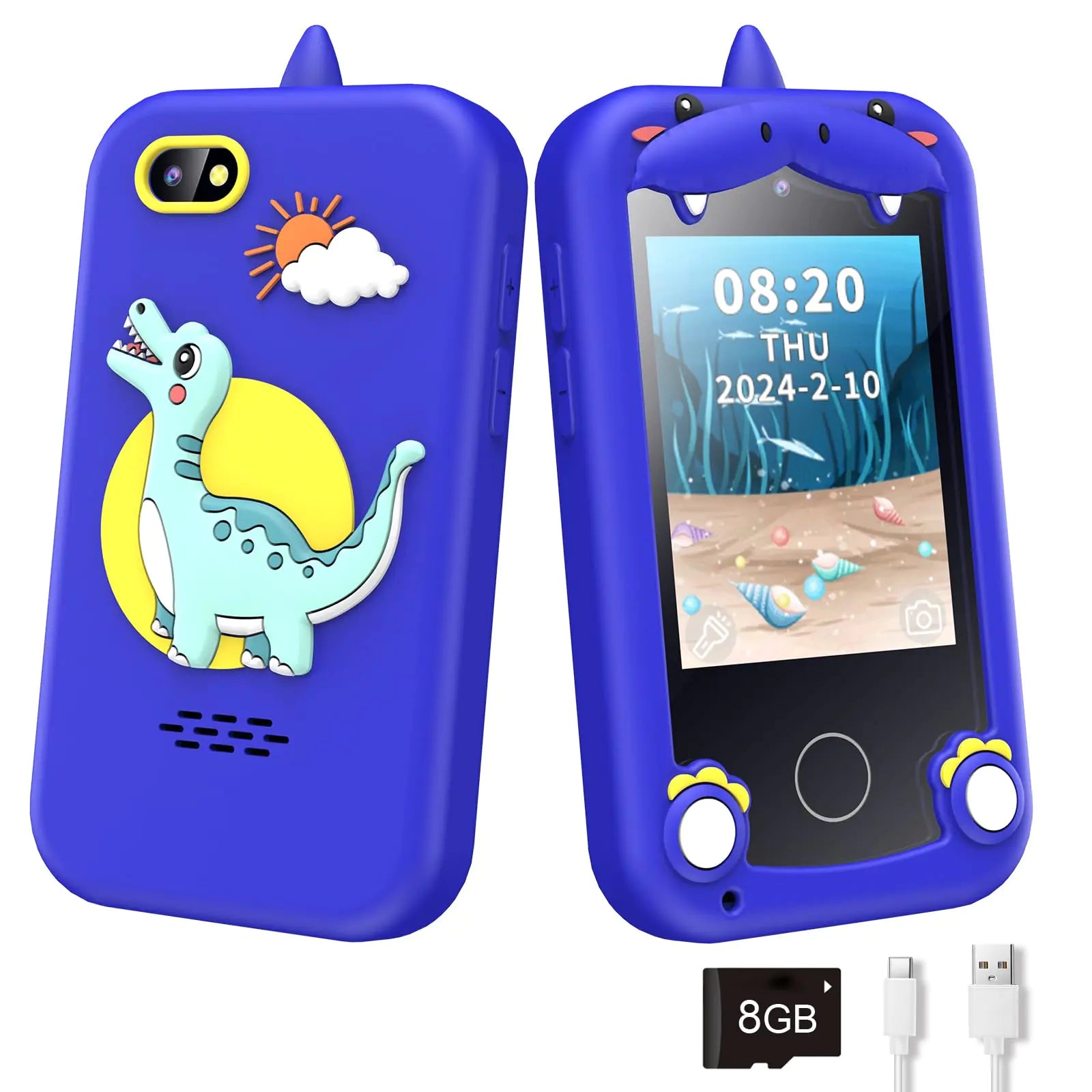 WEOLULI Kids Phone for BoysToys for 3-10 Year Old Boys GirlsChristmas Birthday Gifts for KidsToddler Smartphone Learning ToysKids Toys Play Cell Phones with Camera Games Music