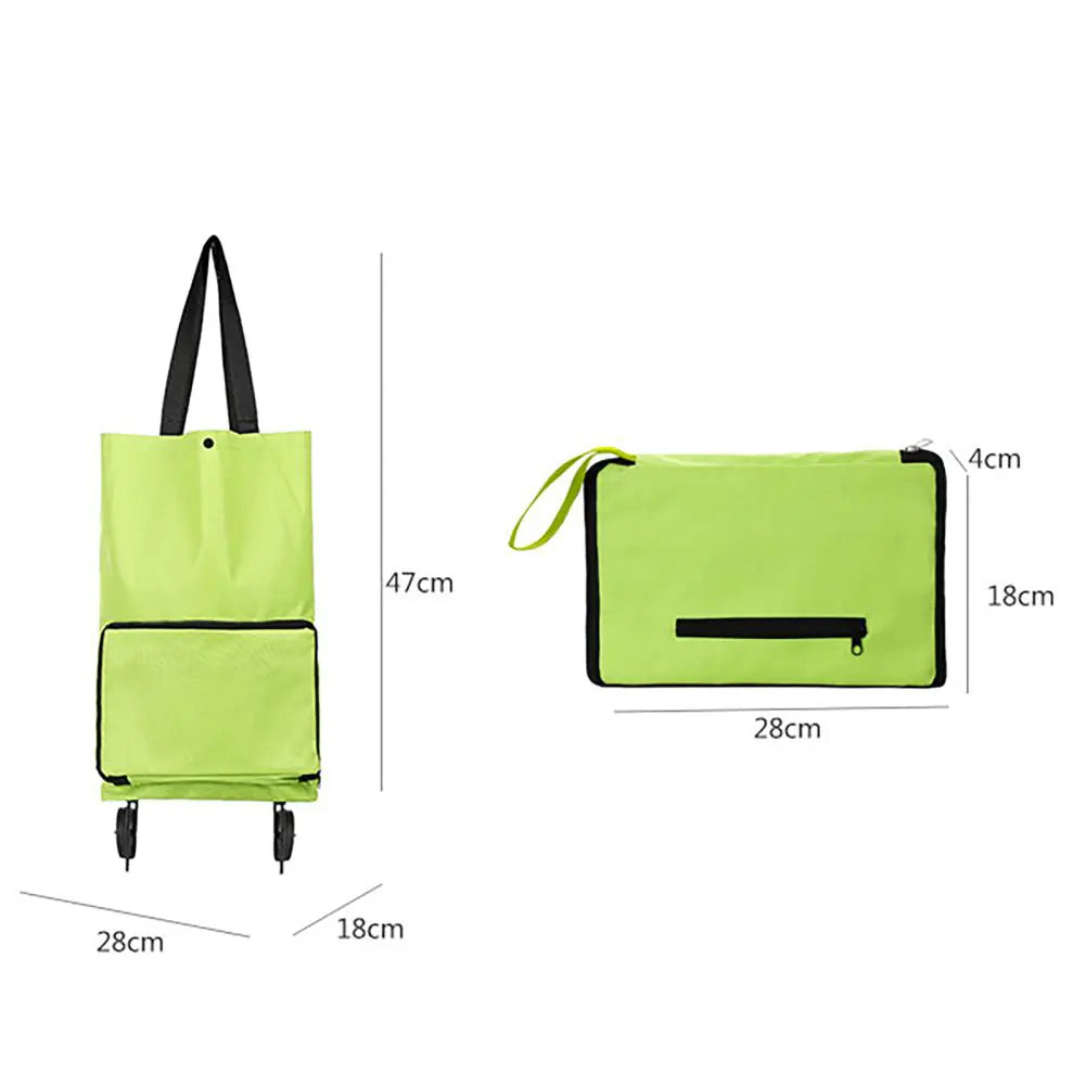 Collapsible Waterproof Shopping Cart with Wheels