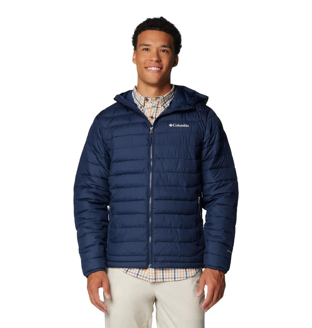 Columbia Mens Powder Lite II Hooded Jacket Collegiate Navy Medium