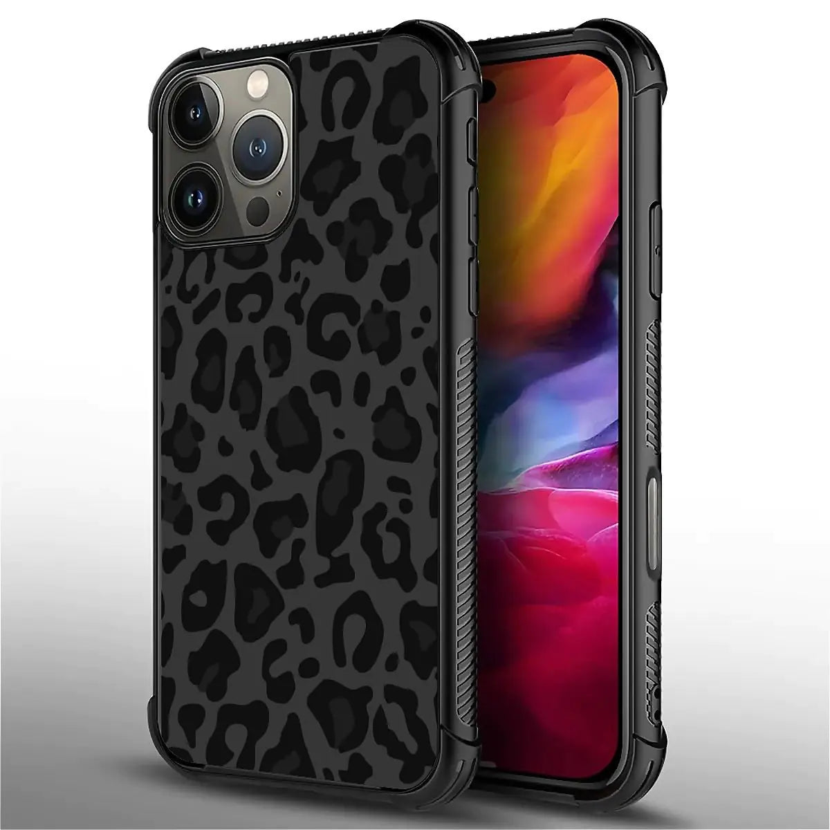 ZHEGAILIAN for iPhone 16 Pro Case Military-Grade Protection All-Around Shockproof Corners Anti-Scratch Phone Case for iPhone 16 Pro - Black Grey Leopard