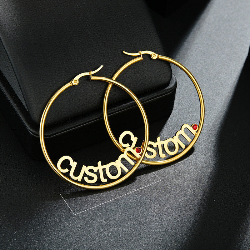 Custom Name Letter Earrings for Gifts and Personalization