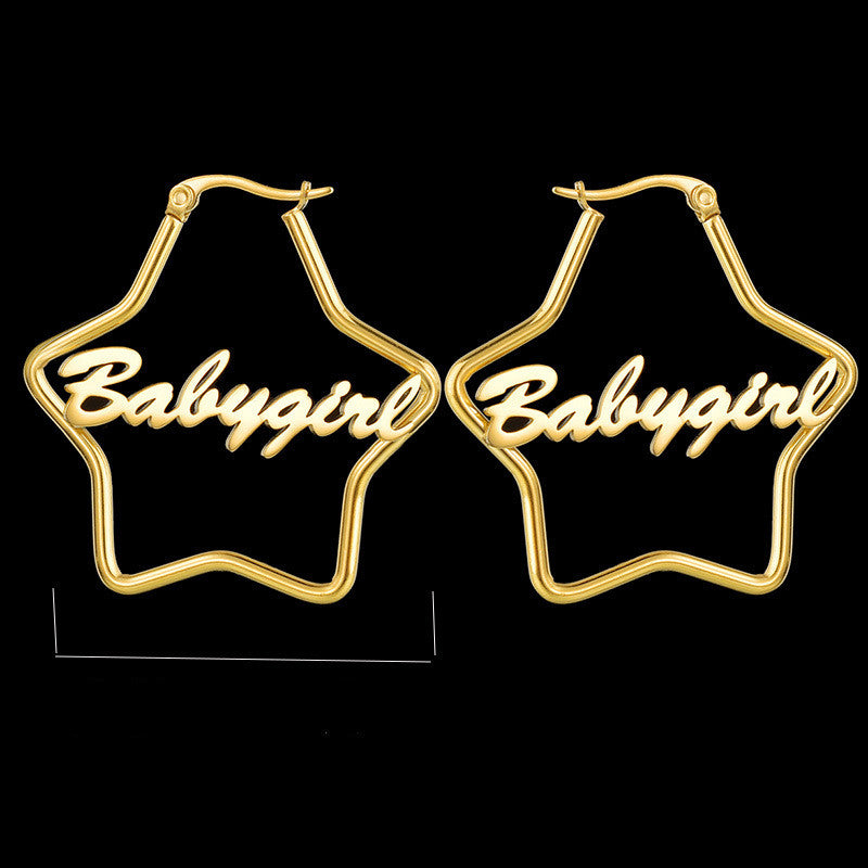 Custom Name Letter Earrings for Gifts and Personalization