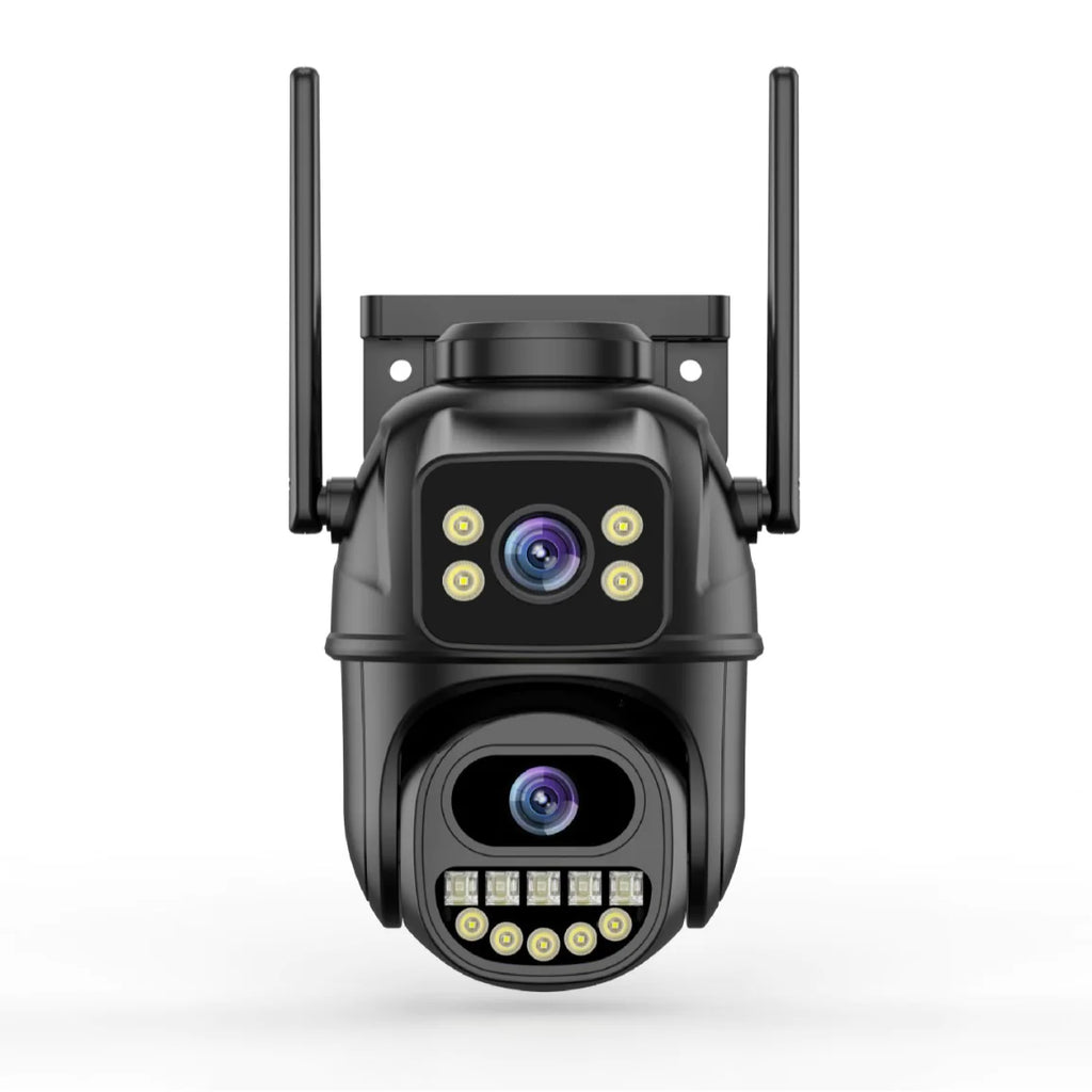 Binocular Wireless Surveillance Camera - 360° Night Vision, Dual Lens, Outdoor Smart Security