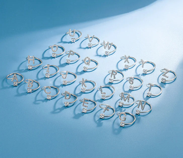 Chic Adjustable Women's Personalized Letters Ring