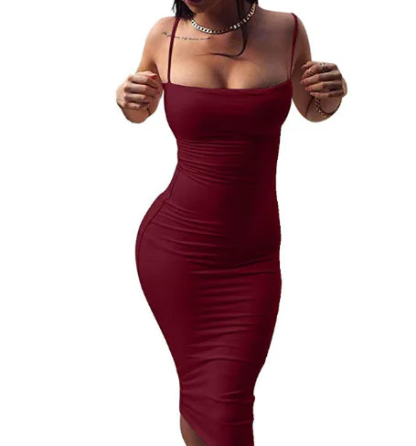 Strap Dress, Nightclub Dress, Milk Silk Bandage Dress