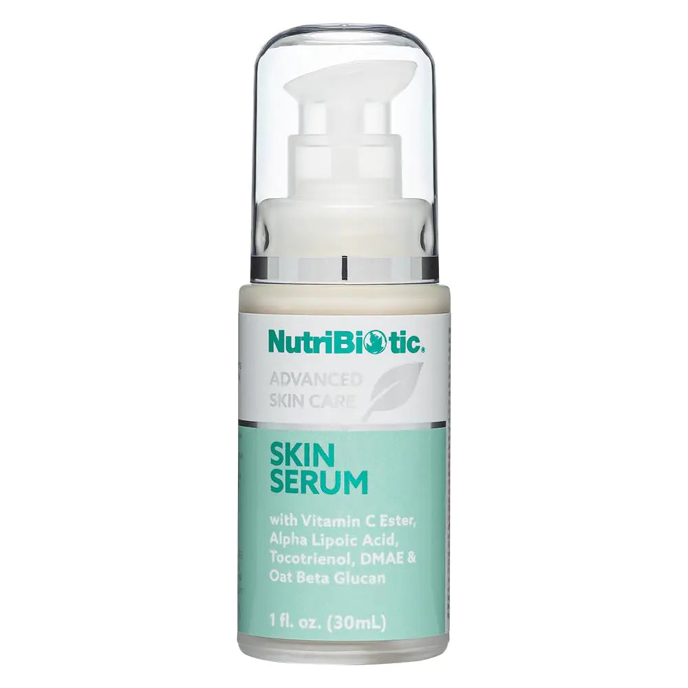 NutriBiotic Skin Serum 1 Fl Oz | with Nutrients Oat Beta Glucan Alpha Lipoic Acid Vitamin C Ester Tocotrienols & DMAE | Super Concentrated to Support Healthy Skin | Vegan & Paraben Free