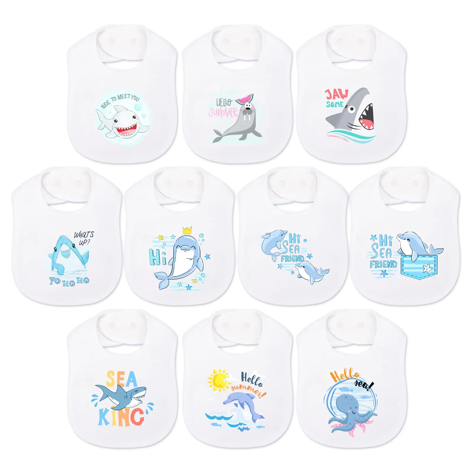 10-Pack Baby Bibs for Girls & Boys - Teething Baby Bib Baby Boy Bibs Baby Girl BibsBaby Drool Bibs for Infant