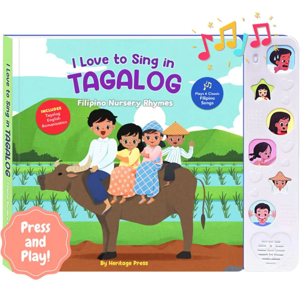 Heritage Kids Press I Love to Sing in Tagalog Musical Baby Sound Books for Toddlers 1-3 Tagalog Baby Books Tagalog Books for Children Interactive Songbook Filipino Baby Book (Nursery Rhymes)