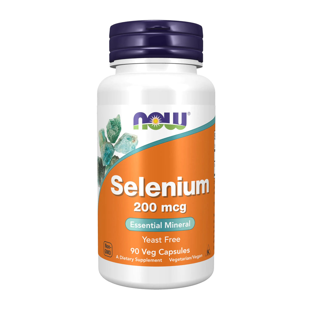NOW Foods Supplements Selenium (L-Selenomethionine) 200 mcg Essential Mineral* 90 Veg Capsules