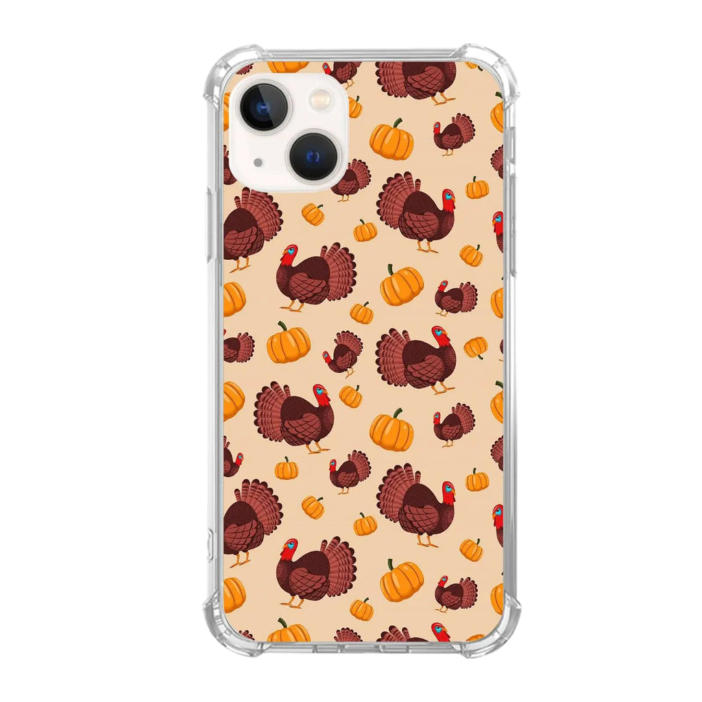 Dolosflap Thanksgiving Turkey Pumpkin Case Compatible with iPhone 14 Plus，Thanksgiving Case for Girl Women Men Unique Soft TPU Bumper Cover Case for iPhone 14 Plus