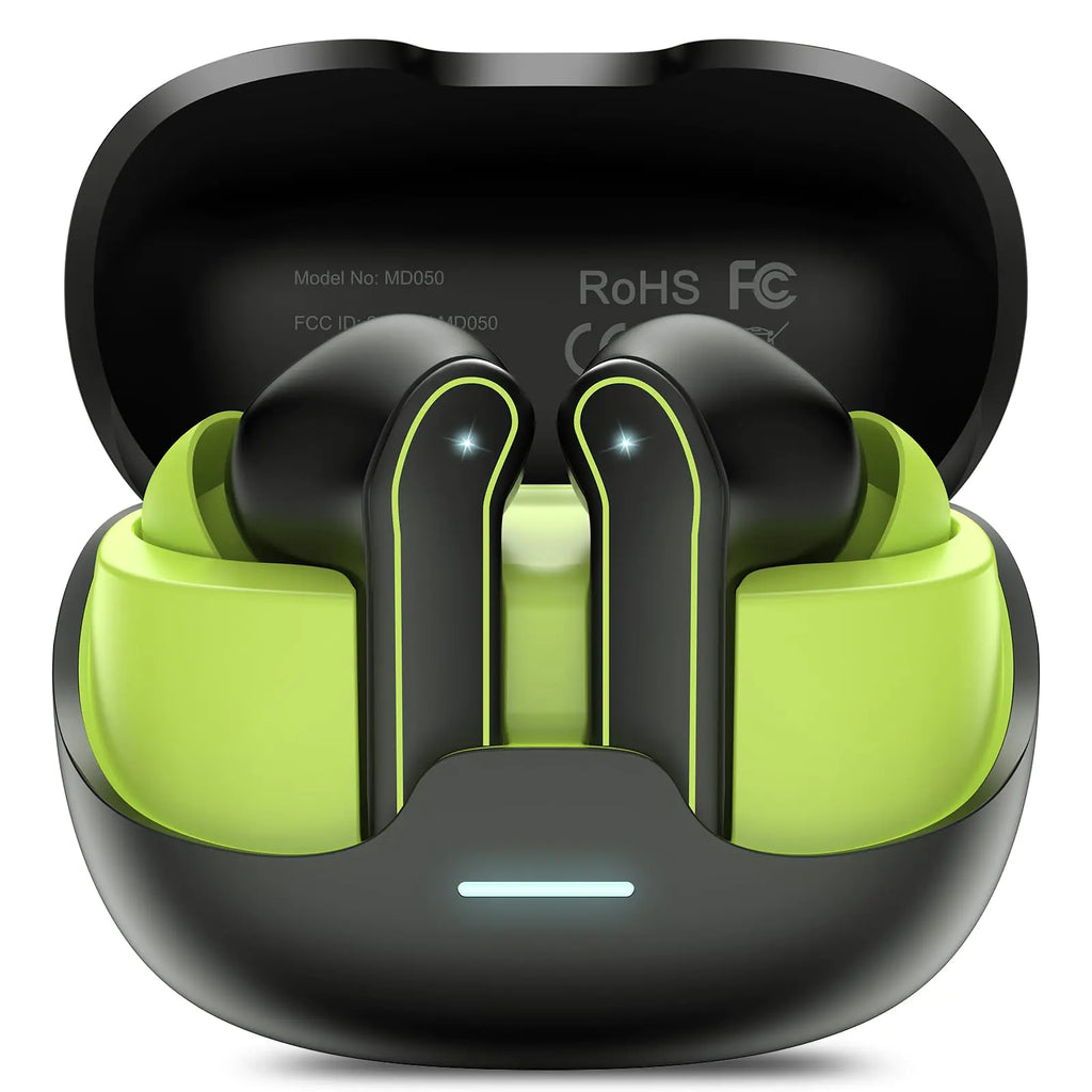 Wireless Earbuds Bluetooth 5.3 Headphones HiFi Stereo Wireless Earphones with ENC Noise Cancelling Mic IP7 Waterproof Mini Bluetooth Earbuds 48H Touch Control Ear buds for Android/iOS Black