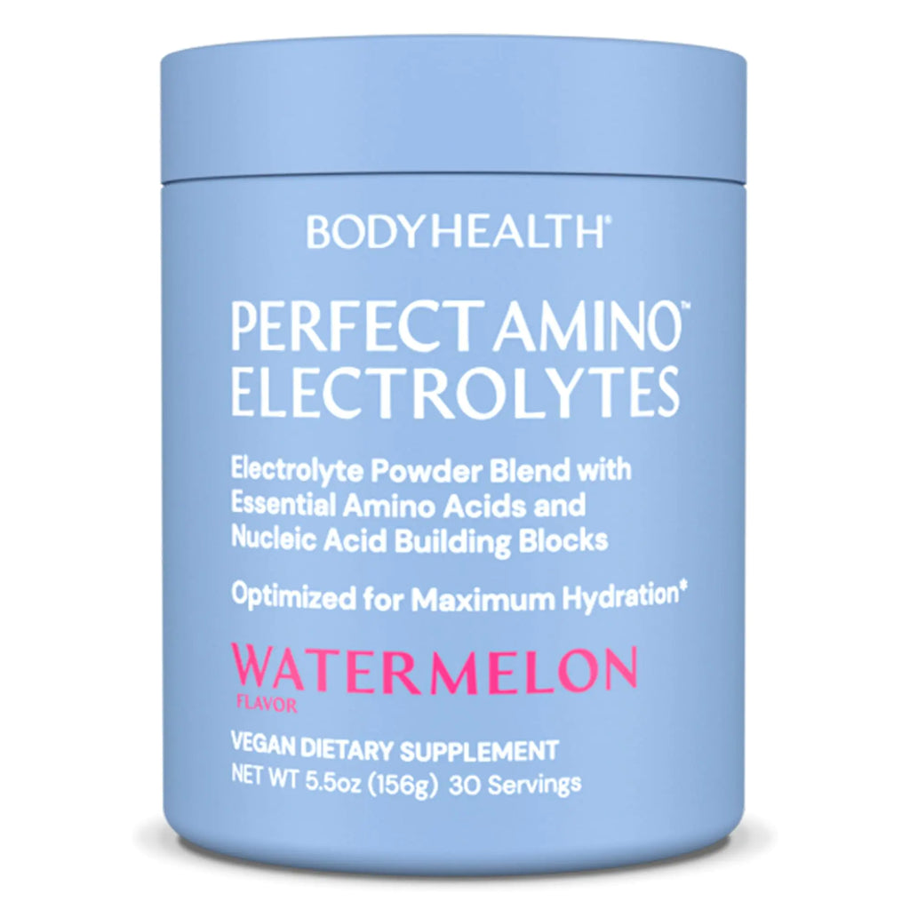 BodyHealth PerfectAmino Electrolytes Powder No Sugar Keto Sugar Free Fasting Electrolytes Drink Mix Hydration Powder with Trace Minerals - Watermelon - 30 Servings