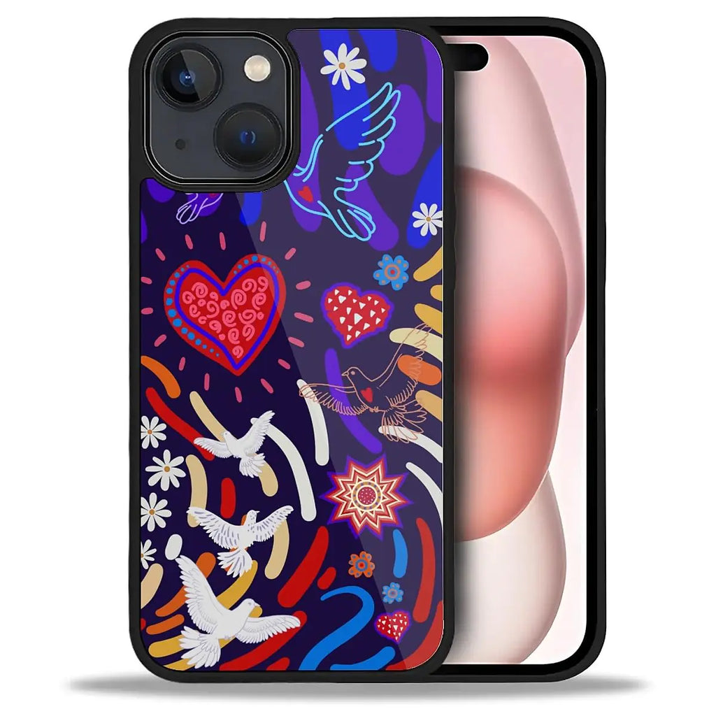 ZHEGAILIAN for iPhone 13 iPhone 14 Case Military-Grade Protection All-Around Shockproof Corners Black Phone Case for iPhone 13 iPhone 14 - Love Forever