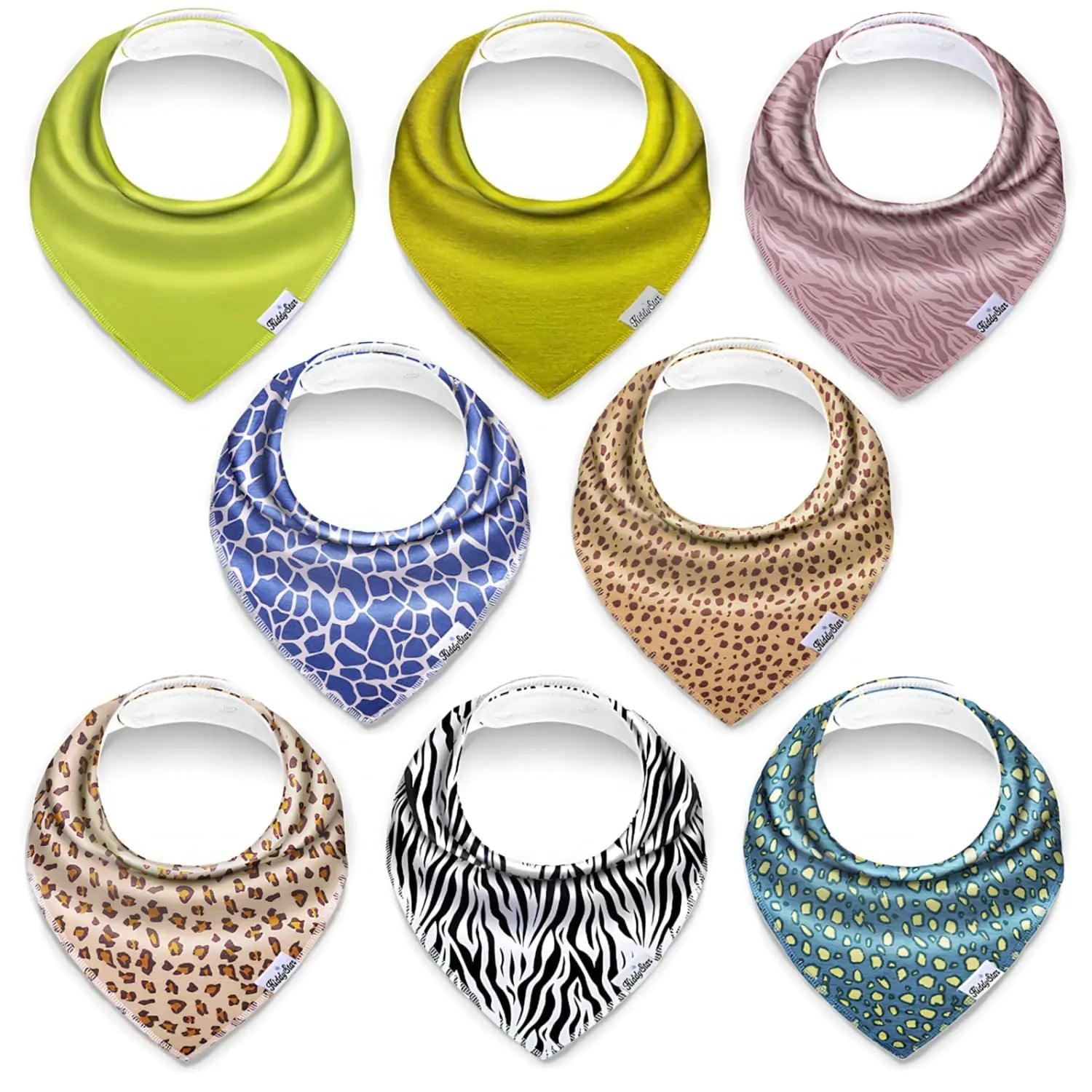 8 Pack Organic Cotton Bibs for Boys & Girls - Absorbent Baby Bibs Bandana Bibs Drool Bibs Teething Bibs Toddler Bibs