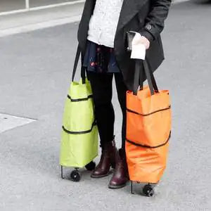 Premium Folding Shopping Cart with Multi-Functional Wheels