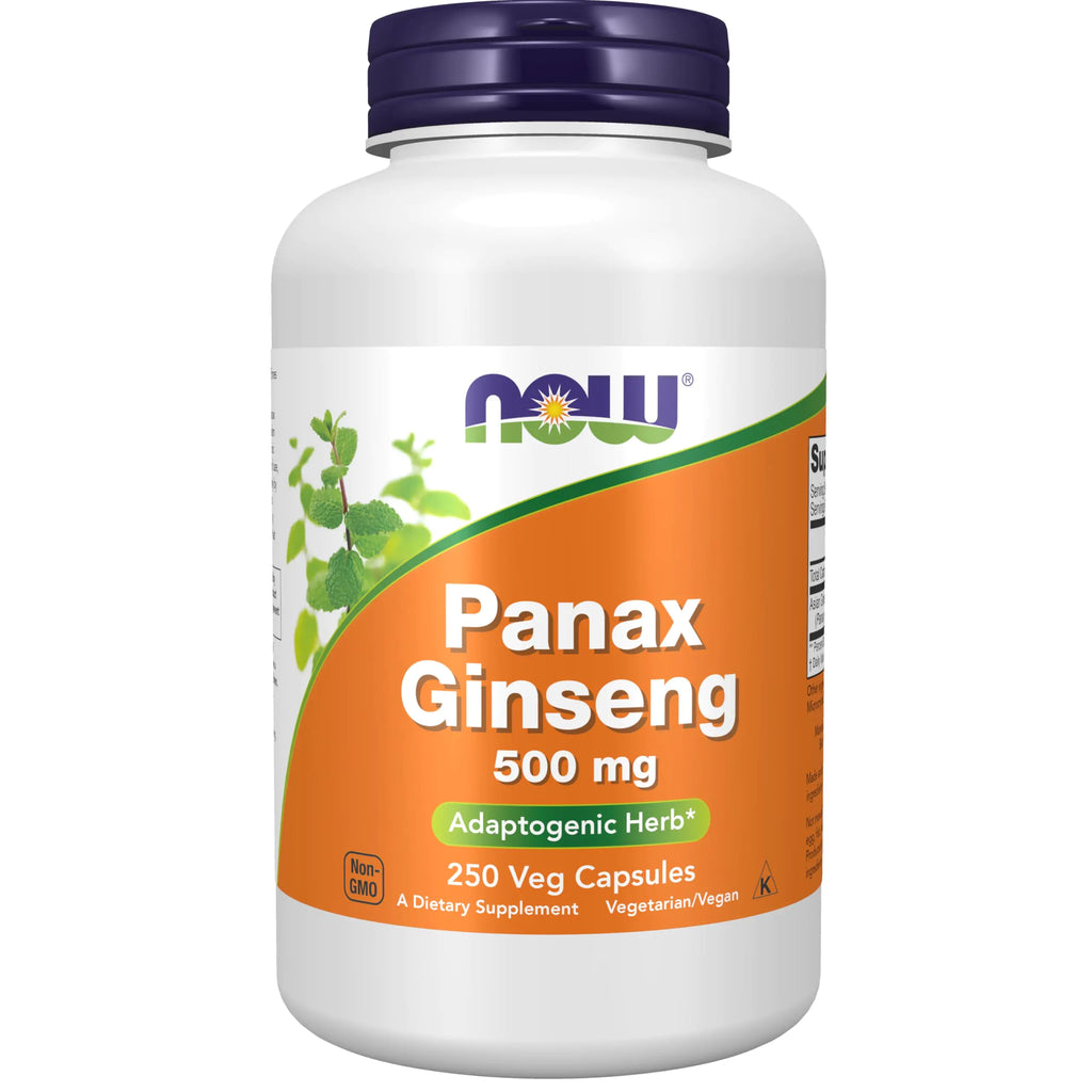 NOW Foods Supplements Panax Ginseng (Root) 500 mg Adaptogenic Herb* 250 Veg Capsules