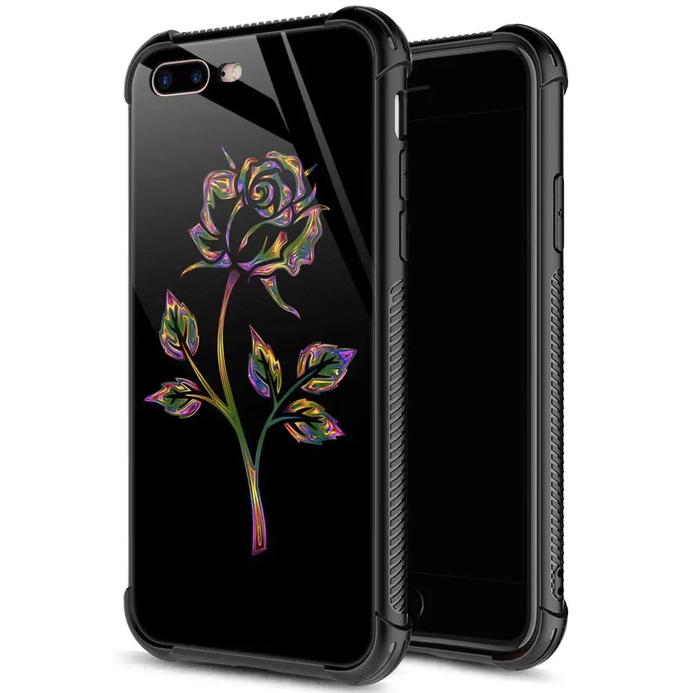 ZHEGAILIAN for iPhone 7/8 Plus Case Military-Grade Protection All-Around Shockproof Corners Anti-Scratch Phone Case for iPhone 7/8 Plus Gradual Rose