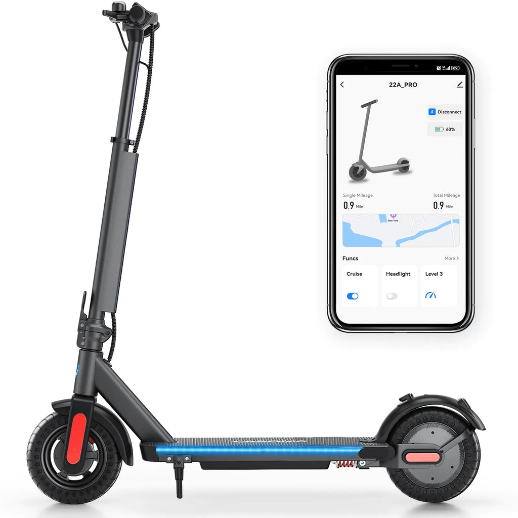 Caroma Electric Scooter Adults 350W Max 20 Miles & 20 Mph 9" Solid Tires Electric Scooters for Adults Height Adjustable E Scooter Adults Foldable Commuting Scooter Electric 265Lbs Load Black