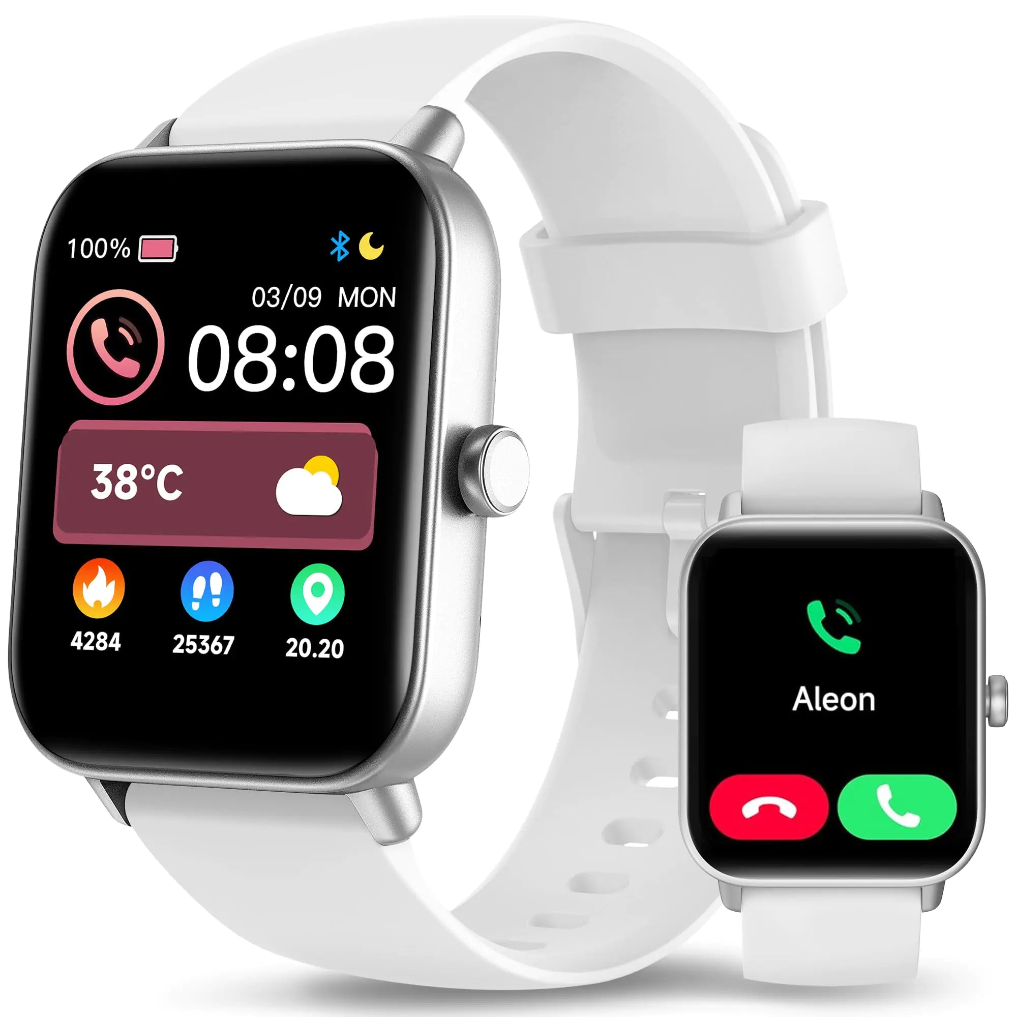 Yoever Smart Watch for Women iPhone & Android 1.8" Smartwatch with Bluetooth (Answer/Call) Built-in Alexa Fitness & Sleep Tracker with 110+ Sport Modes Heart Rate/SpO2 Monitor IP68 Waterproof