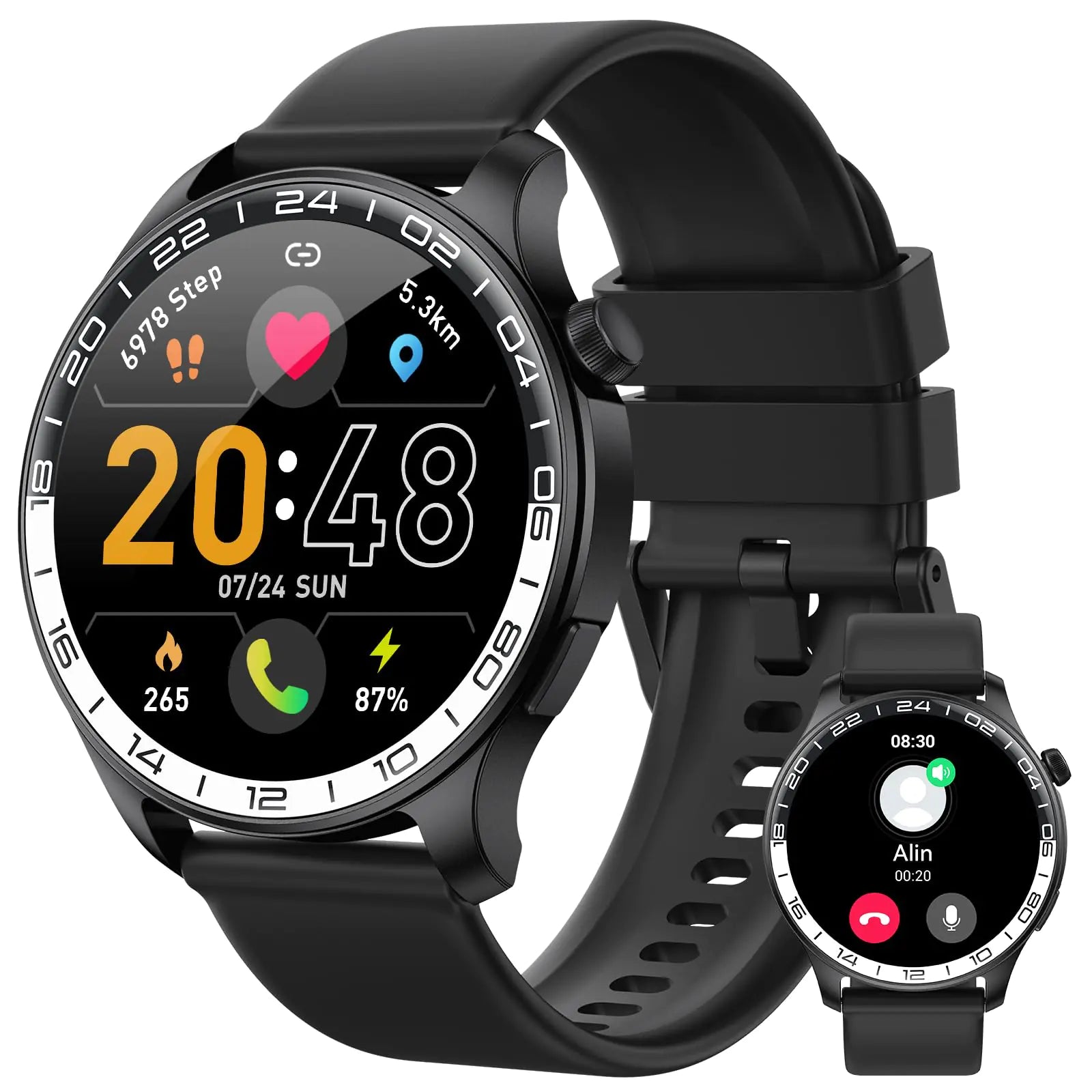 Smart Watch 1.43" Smartwatch for Men Women (Answer/Make Call) Fitness Tracker with 110+ Sport Modes IP68 Waterproof Spo2 Pedometer Heart Rate/Sleep Monitor Activity Tracker for Android iOS