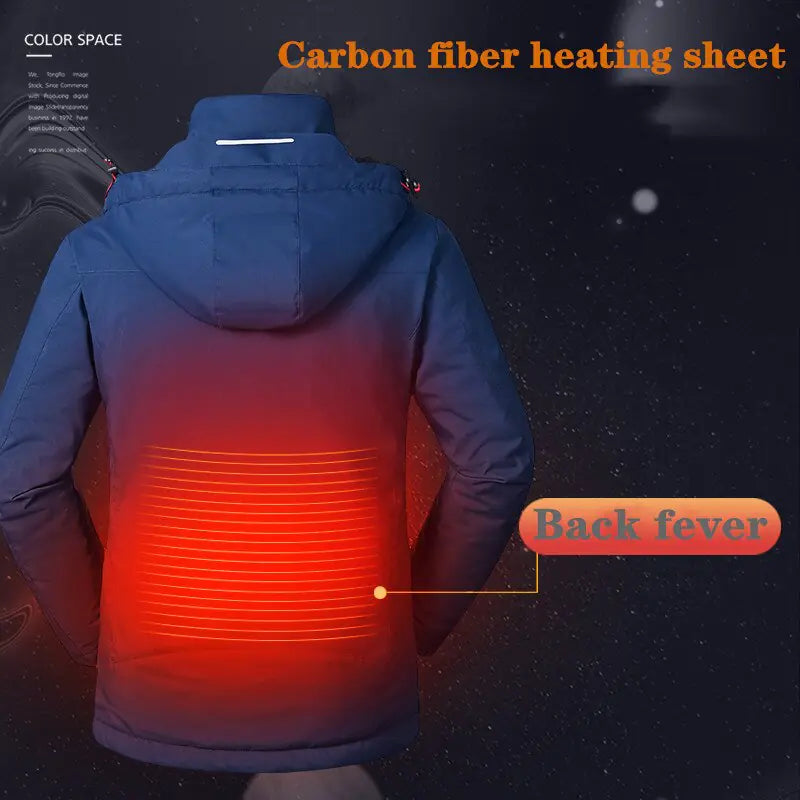 Smart Heated Jacket for Fishing and Skiing Apparel