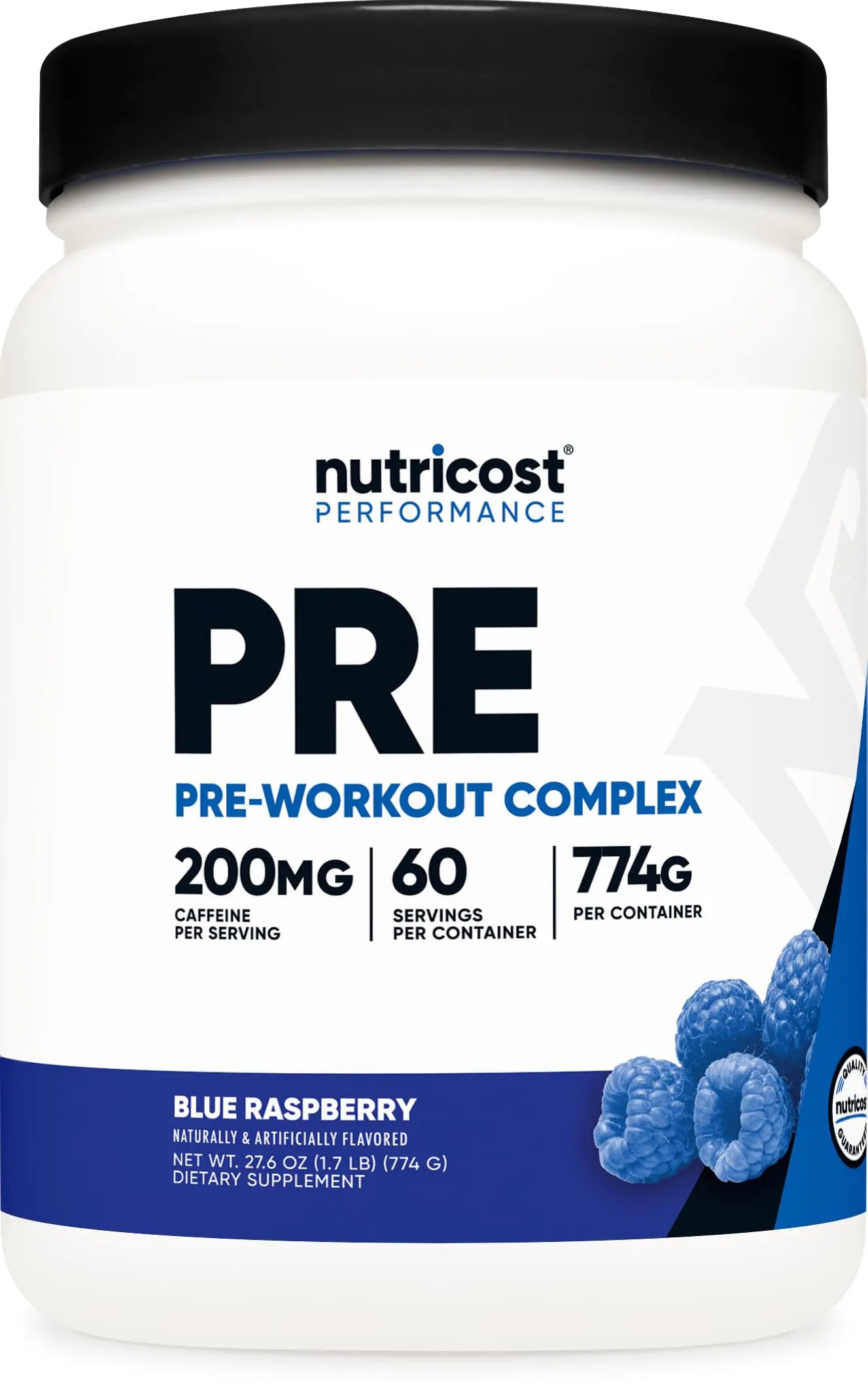 Nutricost Pre-Workout Complex Powder (60 Servings Blue Raspberry) - Pre-Workout Supplement with Beta-Alanine Taurine & Amino Acids