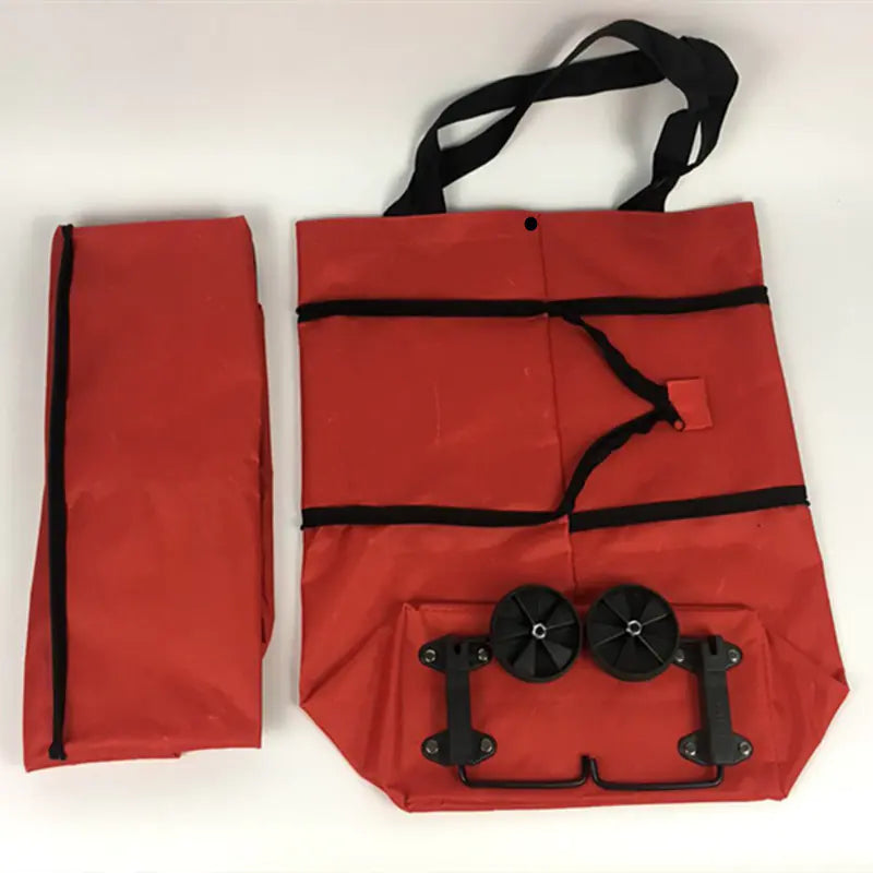 Premium Folding Shopping Cart with Multi-Functional Wheels