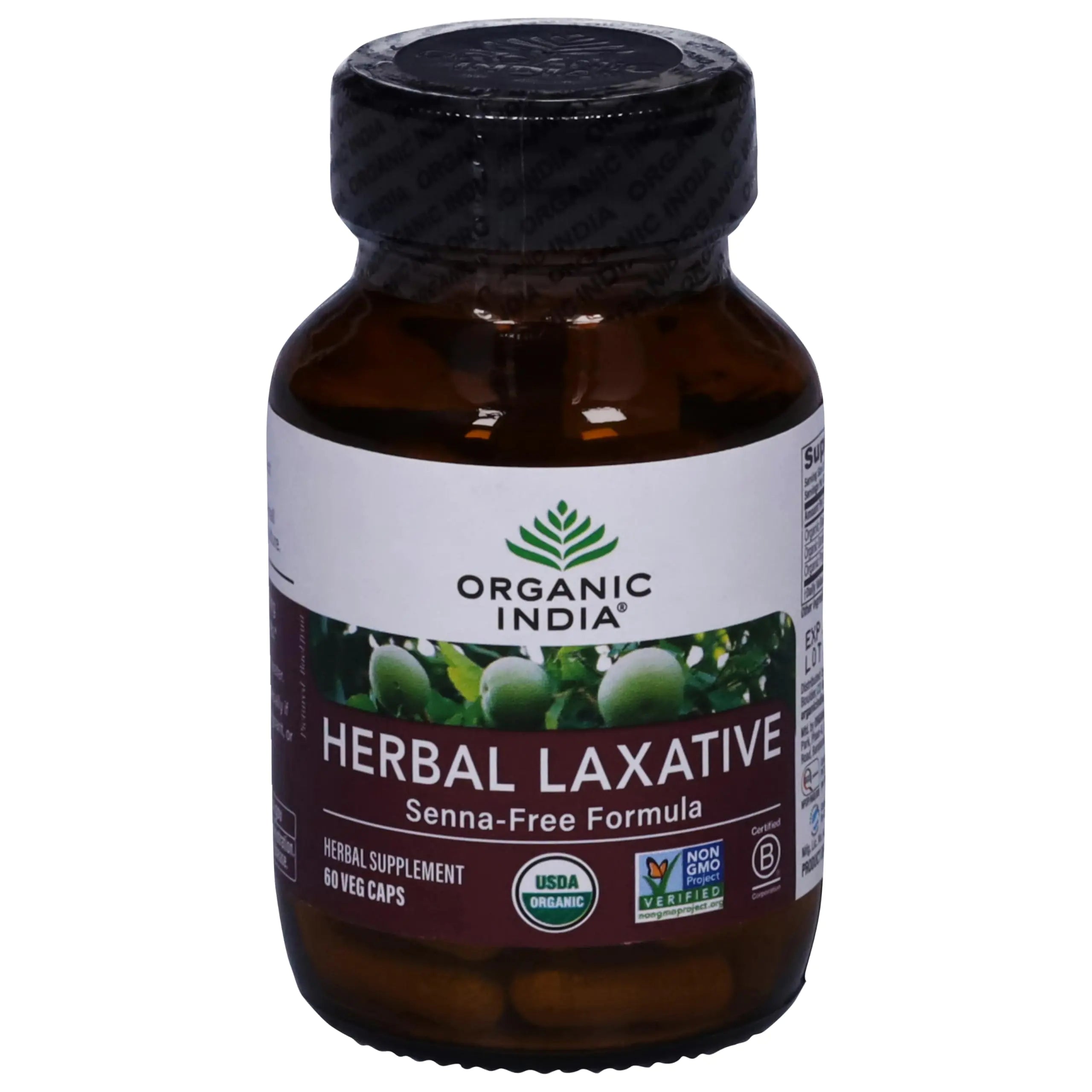 ORGANIC INDIA Herbal Laxative Supplement - Natural Laxative for Constipation Herbal Laxative Capsules Constipation Relief for Women and Men - USDA Certified Organic Non-GMO Vegan - 60 Capsules