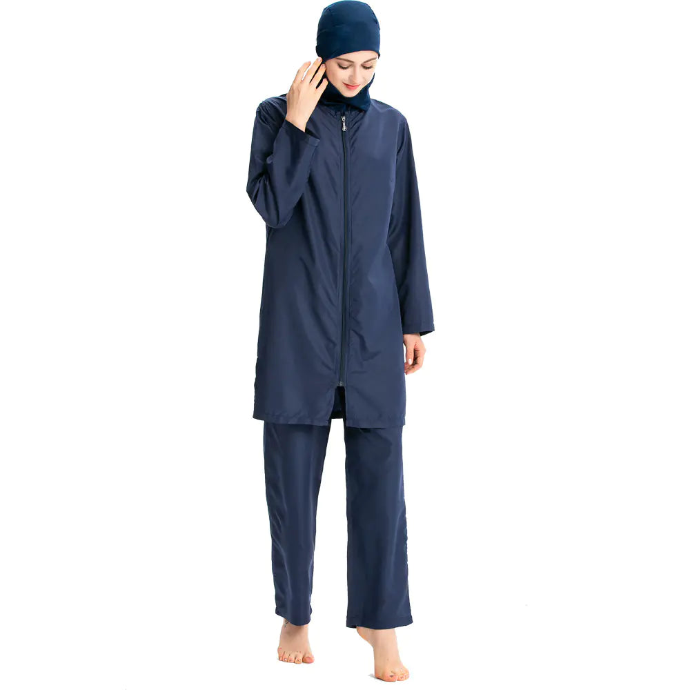2019 Women's Lightweight Modest Swimwear Set with Hoodie
