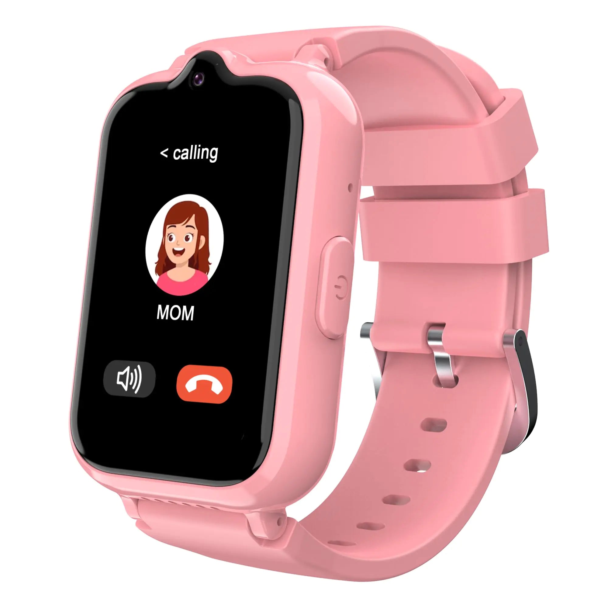 4G Smart Watch for Kids - Kids Smart Watch with GPS Tracker & Video Calling Kids Cell Phone Watch for Boys Aged 5-12 SIM Card SOS Call Voice Chat Camera Touch Screen GPS Tracker for Kids(Pink)