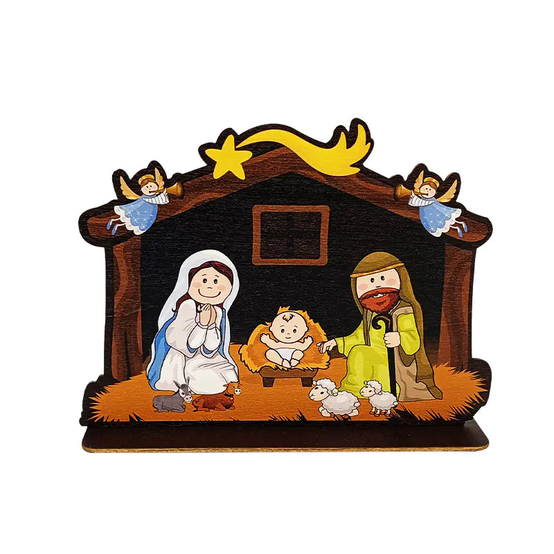 Nativity Scene with Mary, Joseph, and Three Wise Men Decor