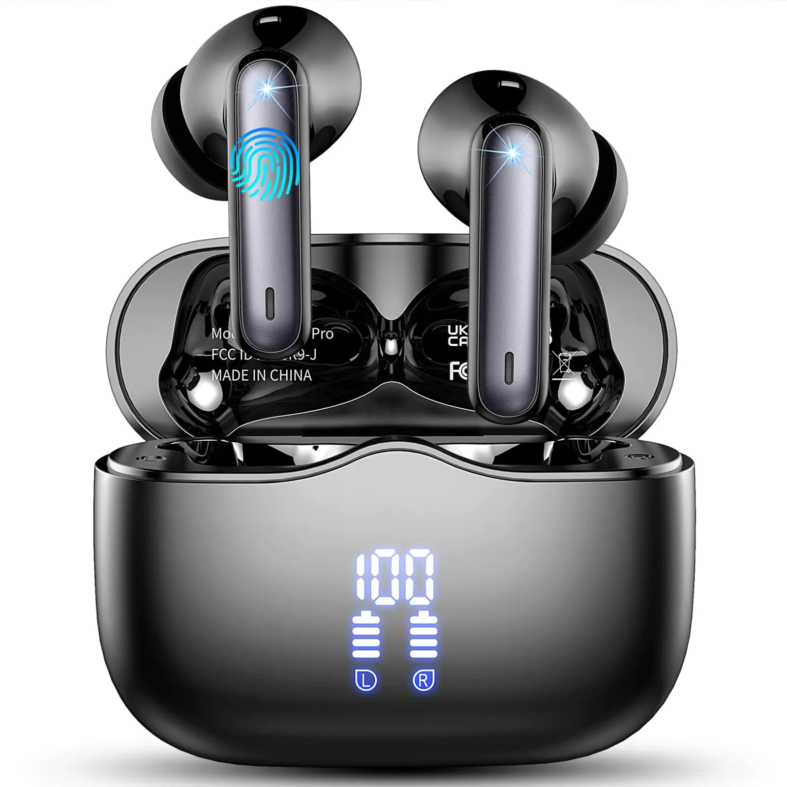 xinwld Wireless Earbuds Bluetooth 5.3 Headphones in Ear with HiFi Stereo Deep Bass 4 ENC Noise Cancelling Mic Wireless Earphones 40H Playtime USB-C