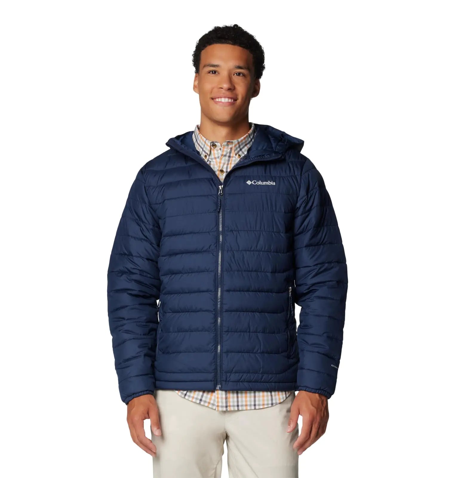 Columbia Mens Powder Lite II Hooded Jacket Collegiate Navy Medium