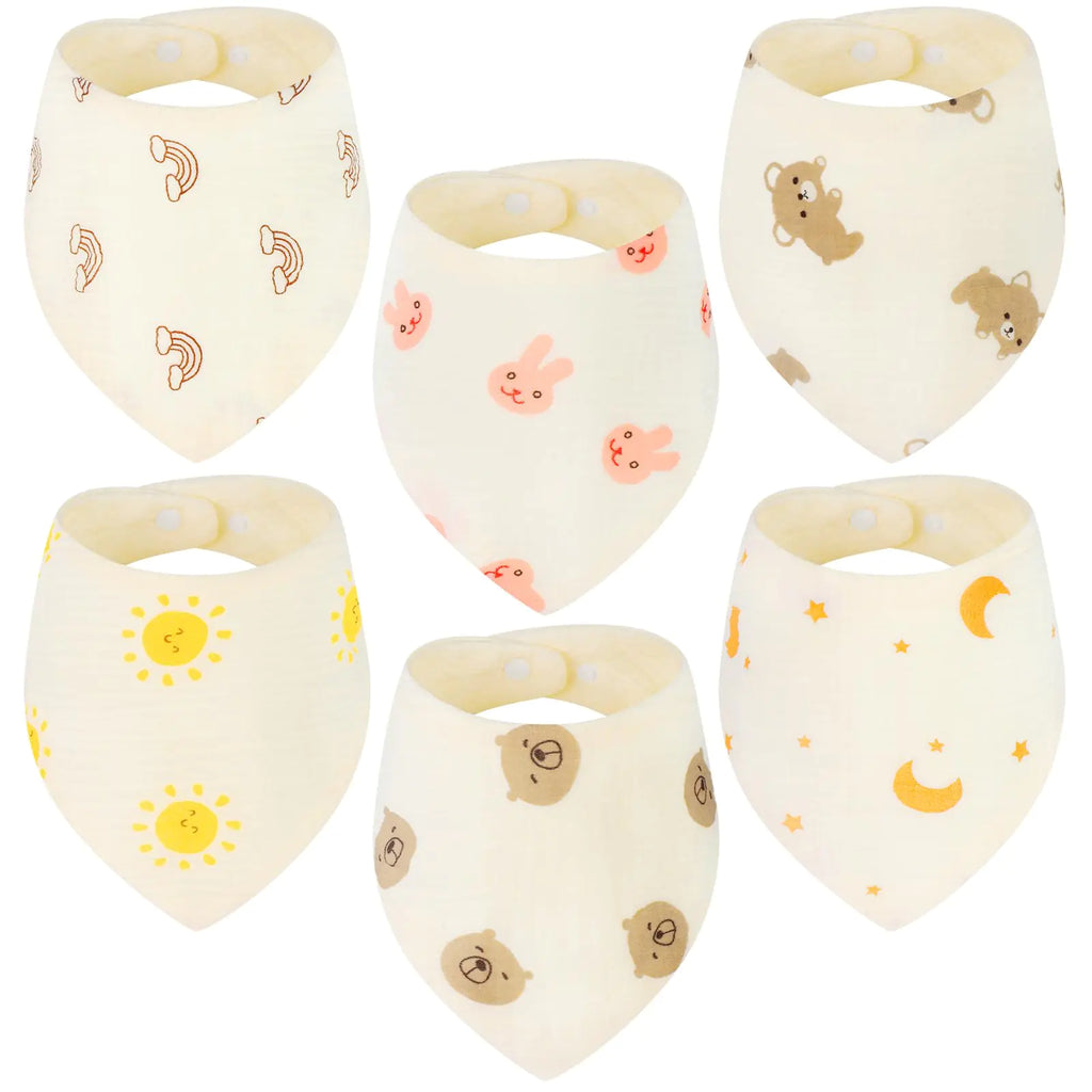 Accmor Muslin Baby Bibs Baby Bandana Drool Bibs Baby Bibs for Teething and Drooling Drool Bibs for Baby Girls Boys