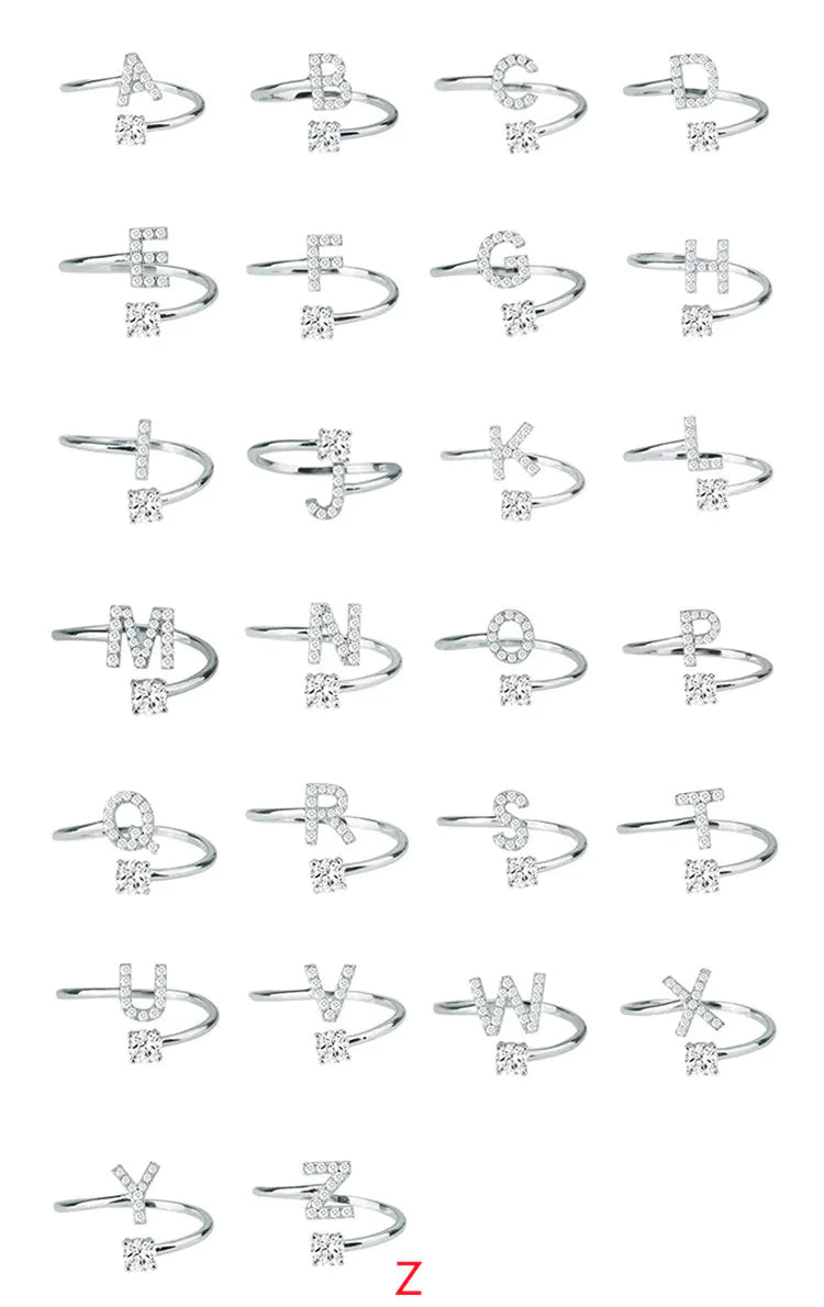 Chic Adjustable Women's Personalized Letters Ring