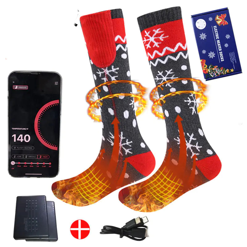 USB Heated Socks for Outdoor Skiing