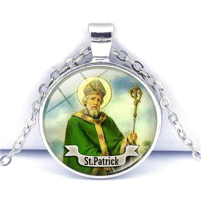 Saint Joseph Gemstone Necklace - Silver Pendant Accessory