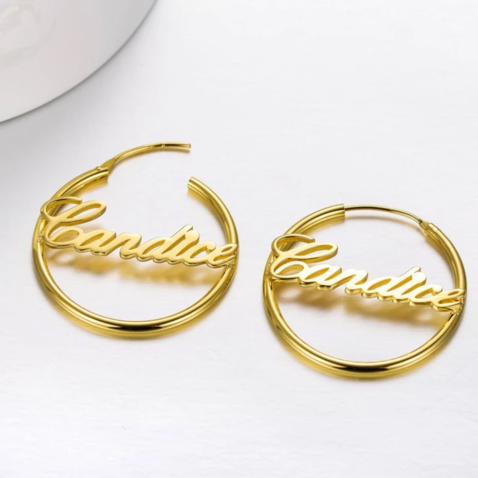 Custom Name Letter Earrings for Gifts and Personalization